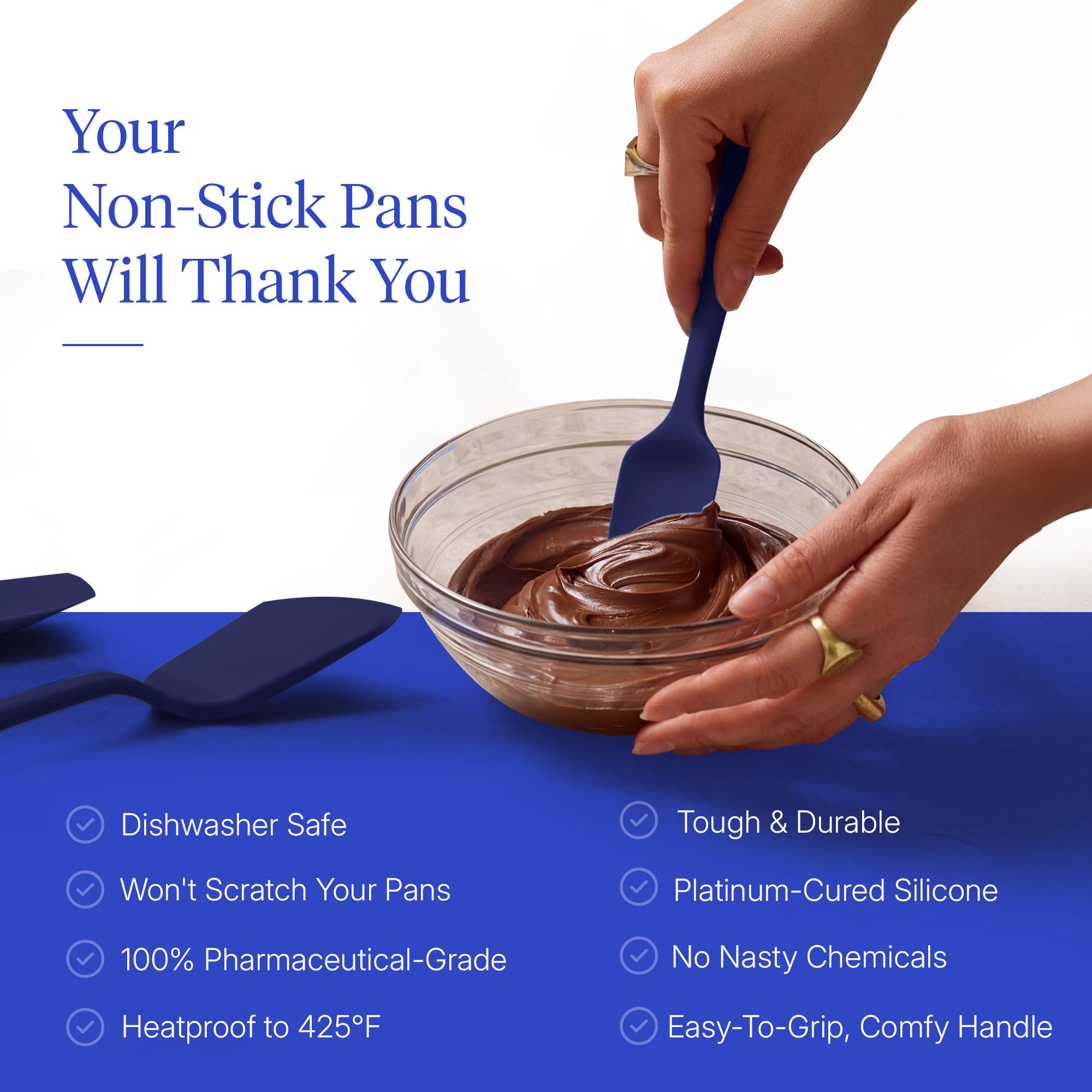 GIR: Get It Right 10-Piece Silicone Ultimate Kitchen Utensil Set – Spatulas, Ladle, Flip, Spoons, Whisk, Peeler & Spoonula – Nonstick, Non-Toxic, Heat-Resistant – Navy
