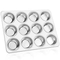 E-far Muffin Pan 12-Cup, Stainless Steel Cupcake Pan for Oven
