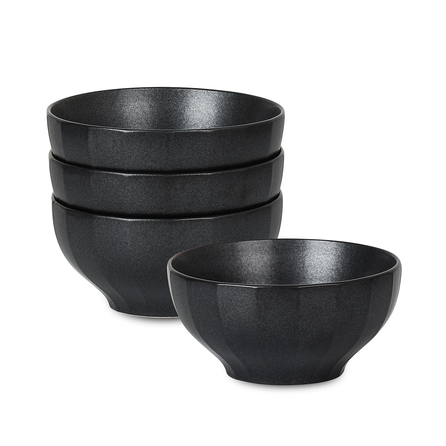 Stone Lain Rio 4-Piece Bowl Set Stoneware, Black
