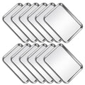 12Pcs Stainless Steel Baking Sheet Pan Set, Cookie Sheet Metal Baking Pan Oven Tray, Cooking Baking Sheet for Toaster Oven, Easy Clean, Dishwasher Safe, 9 x 7 x 1 Inch