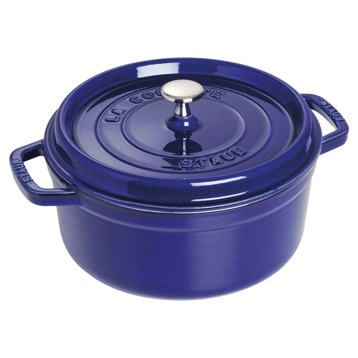 STAUB Cast Iron Dutch Oven 0.5-qt Round Cocotte, Made in France, Serves 1, Matte Black
