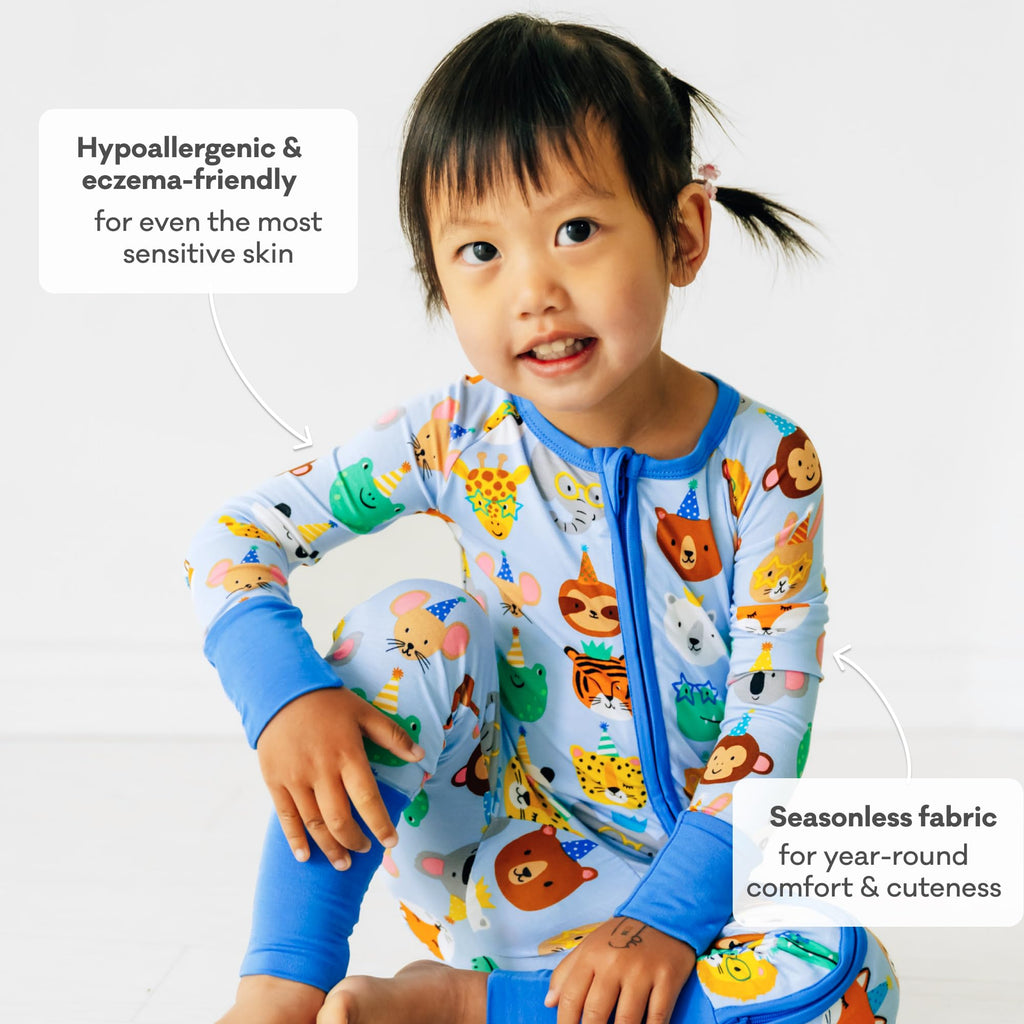 Little Sleepies Baby Pajamas, Blue Party Pals, 18-24M
