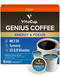 VitaCup Decaf Genius Keto Medium Roast Coffee Pods, 16ct