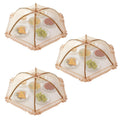 Procraan 3-Pack Extra Large Food Cover, 32"x32" Pop-Up Food Nets, Mesh Food Covers Tent Umbrella for Outdoors, Screen Tents, Parties Picnics, BBQs, Reusable and Collapsible Food Tents