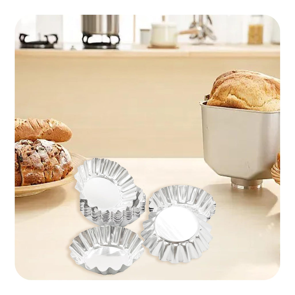 pson 20Pcs 2.95 Inch Egg Tart Molds, Non-Stick Aluminum Mini Tart Pans for Baking Tarts, Pies, Cupcakes, Muffins, Pudding, and Desserts