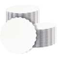 qiqee 10 Inch White Wave Cake Boards Round 50-Packs Circles Rounds Base Food-Grade Cardboard Wave Cake Plate（Thinner But Stronger）