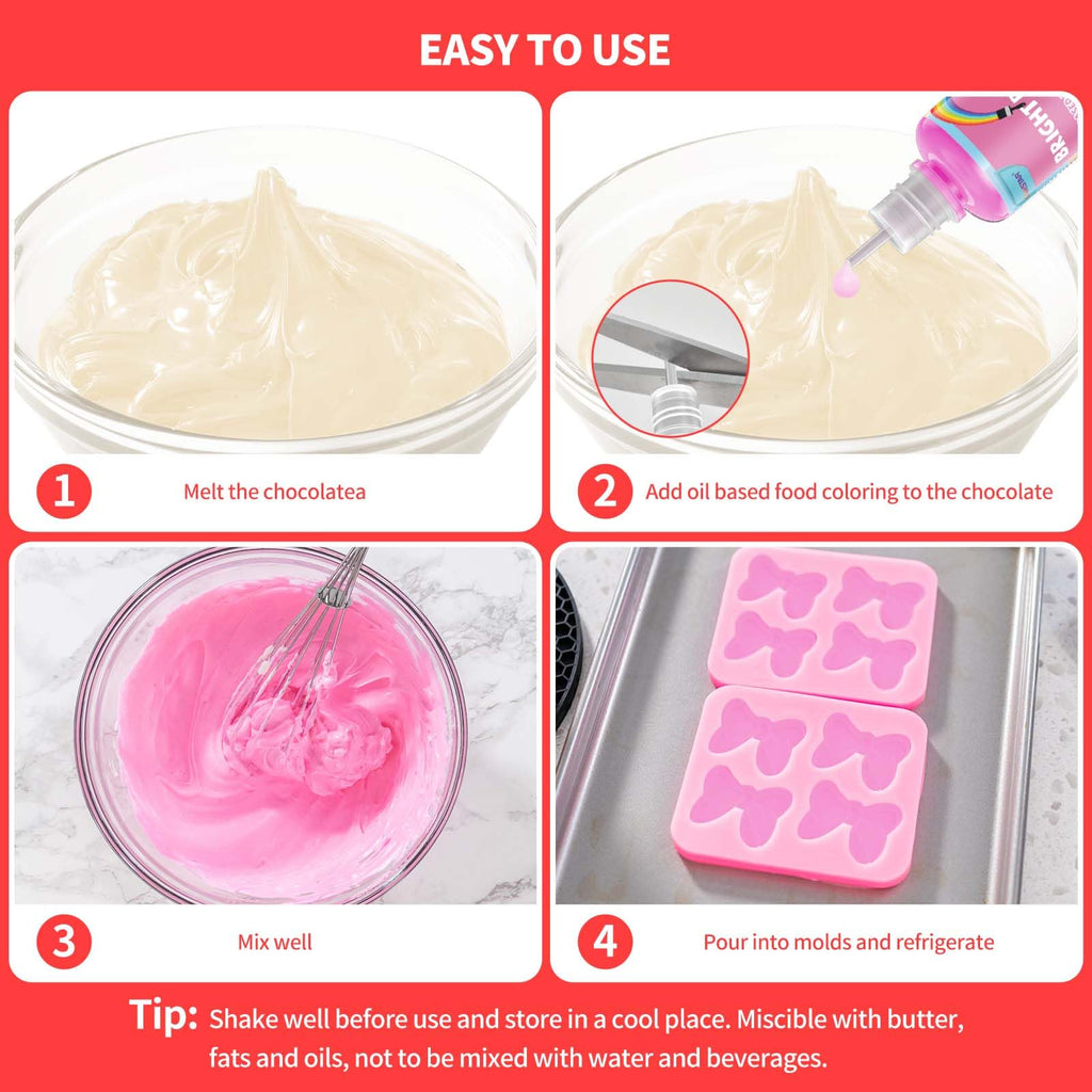 16 Colors Oil Based Food Coloring, 15ml Vibrant Colors for Baking