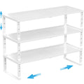 Wobmmi Expandable Spice Rack Kitchen Cabinet Shelf Organizer, Stackable Storage Shelves Racks, Adjustable Counter Shelving for Cabinets, Countertop, Cupboard,Pantry and More(3Packs/White/Medium)