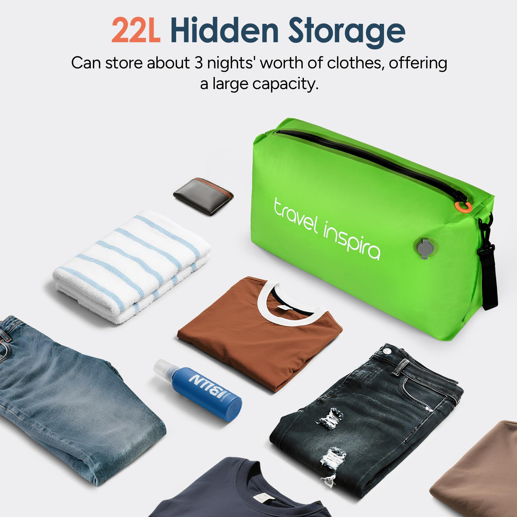 Travel Compression Bag with Electric Vacuum Pump, 22L Waterproof Cube