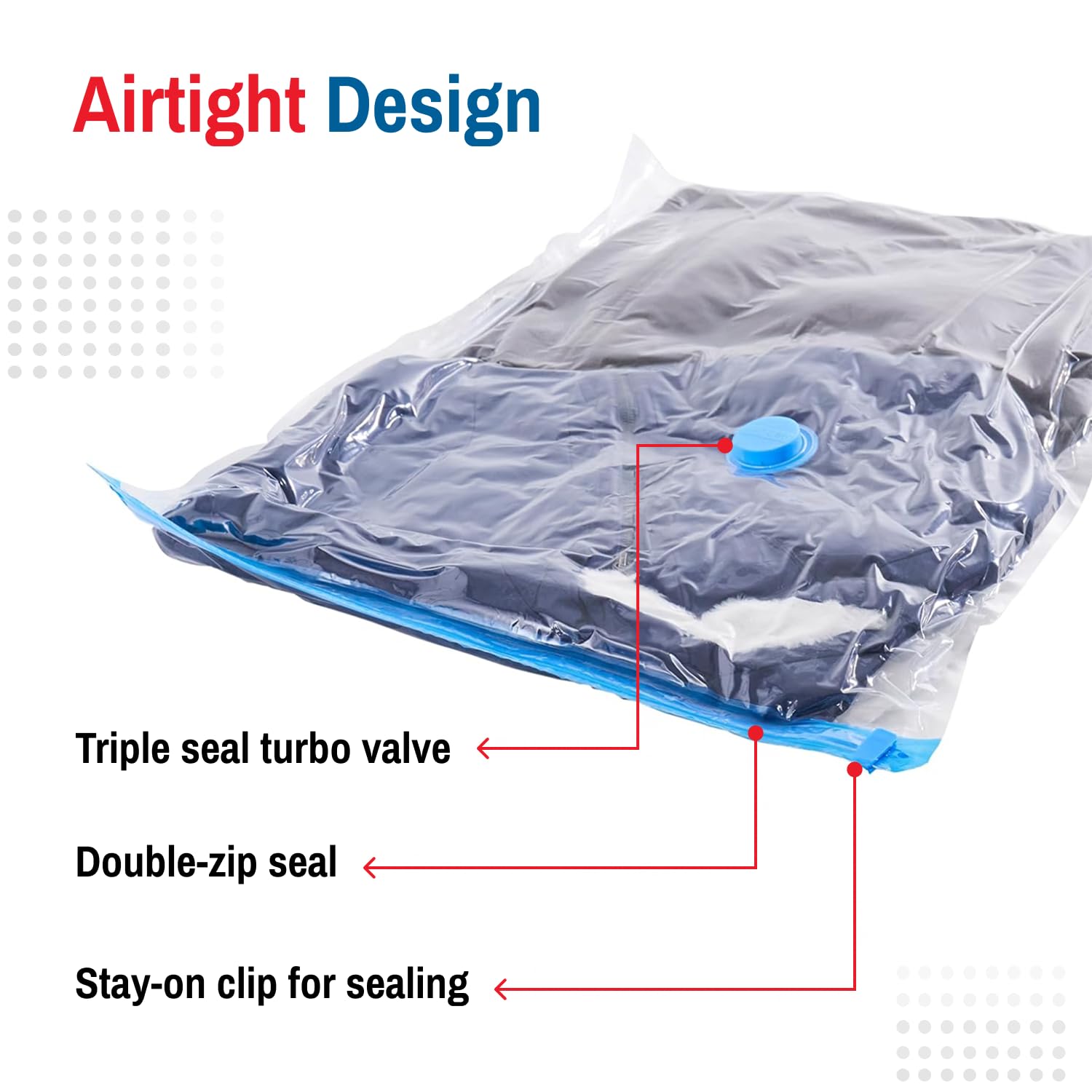 Spacesaver Large Vacuum Storage Bags for Comforters, Blankets & Clothes – Vacuum Sealed Compression Bags with Hand Pump – Space Saver Storage Bags for Bedding, Moving, Travel & Organization (8 Pack)