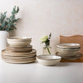 AmorArc Ceramic Dinnerware Sets for 8, 24Pcs Plates and Bowls Sets Dishes