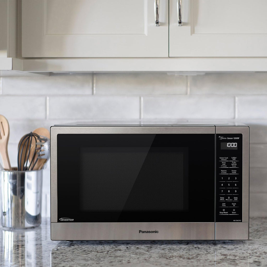 Panasonic NN-SN67KS Microwave Oven, 1.2 cu.ft, Stainless Steel/Silver