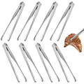 Serving Tongs Kitchen Tongs,Buffet Tongs, Stainless Steel Food Tong Serving Tong,small tongs 8 Pack(Sliver 7 Inch)