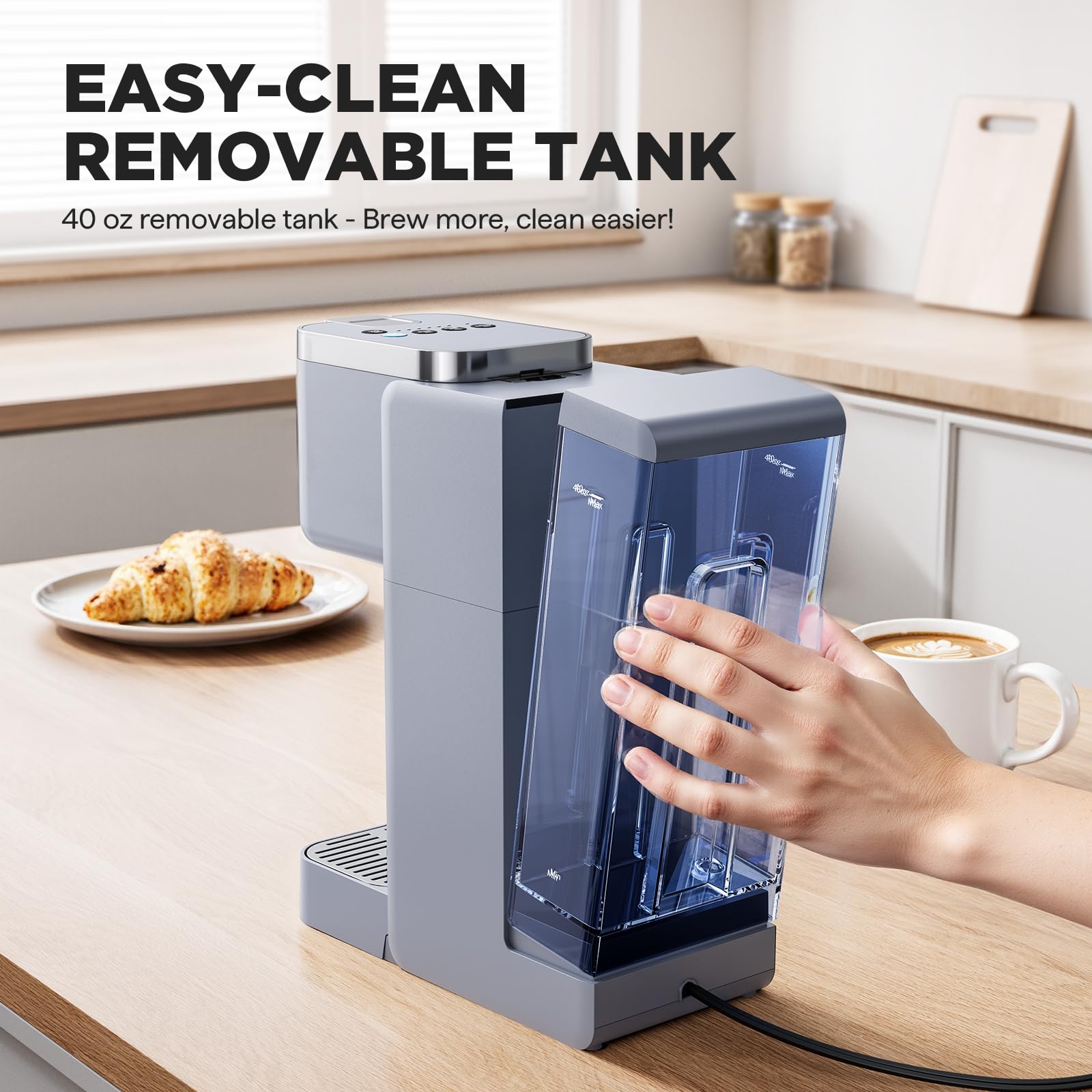 Tastyle Single Serve Coffee Maker for K Cups and Grounds with 3 Brew Styles