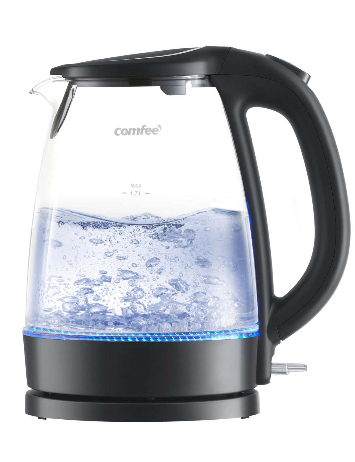 COMFEE' Glass Electric Kettle, 1.7L Fast Boil with LED Indicator