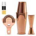 A Bar Above 4 Piece Cocktail Shaker Set, Bartender Kit, Antique Copper