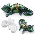 Lizard Animal Cylinder Candle & Resin Mold - Resin Casting Silicone Molds for Home Decor & Candle Making Wave Spiral Mold