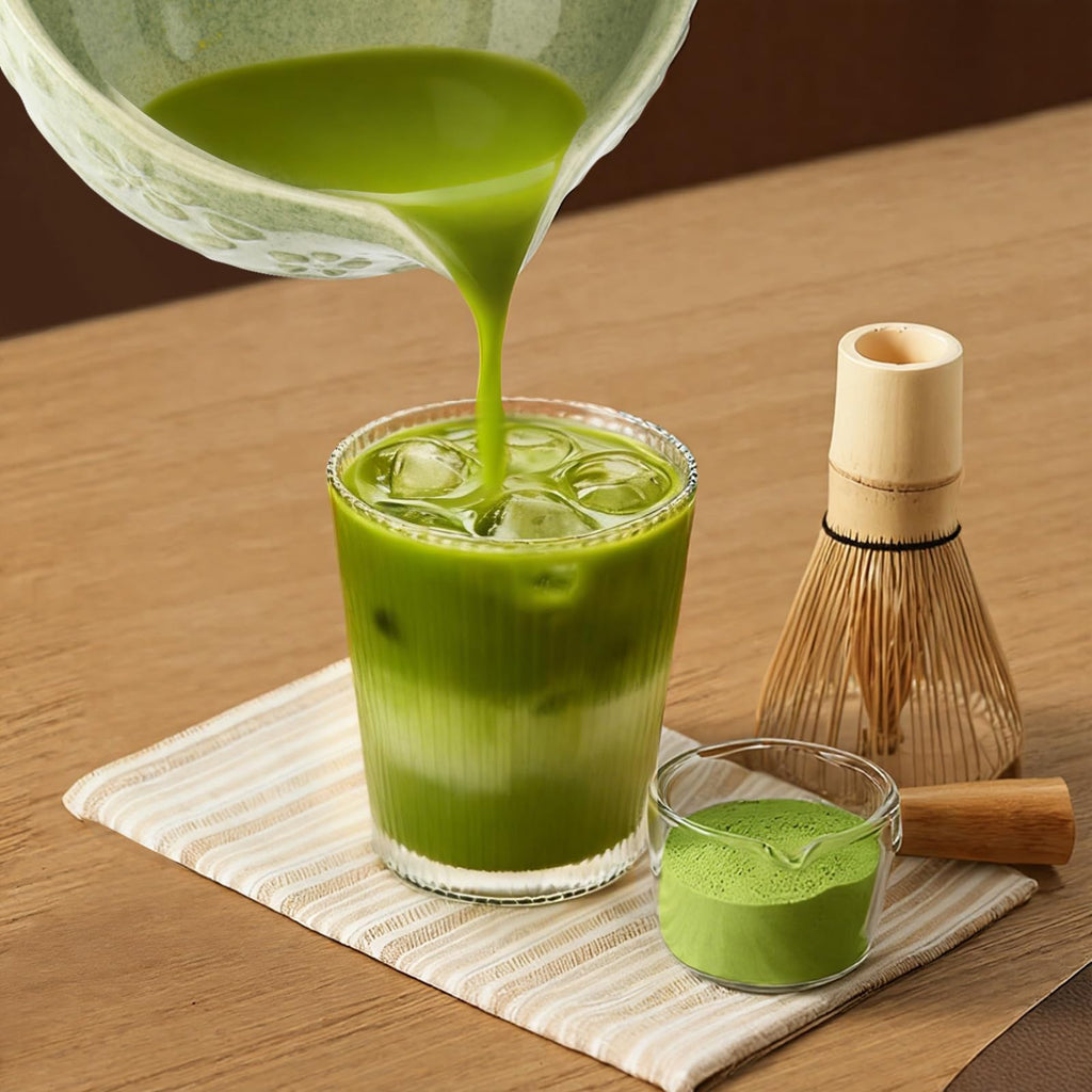 VENSEEN Matcha Whisk Set with Japanese Ceramic Bowl & Whisk, 8-Piece