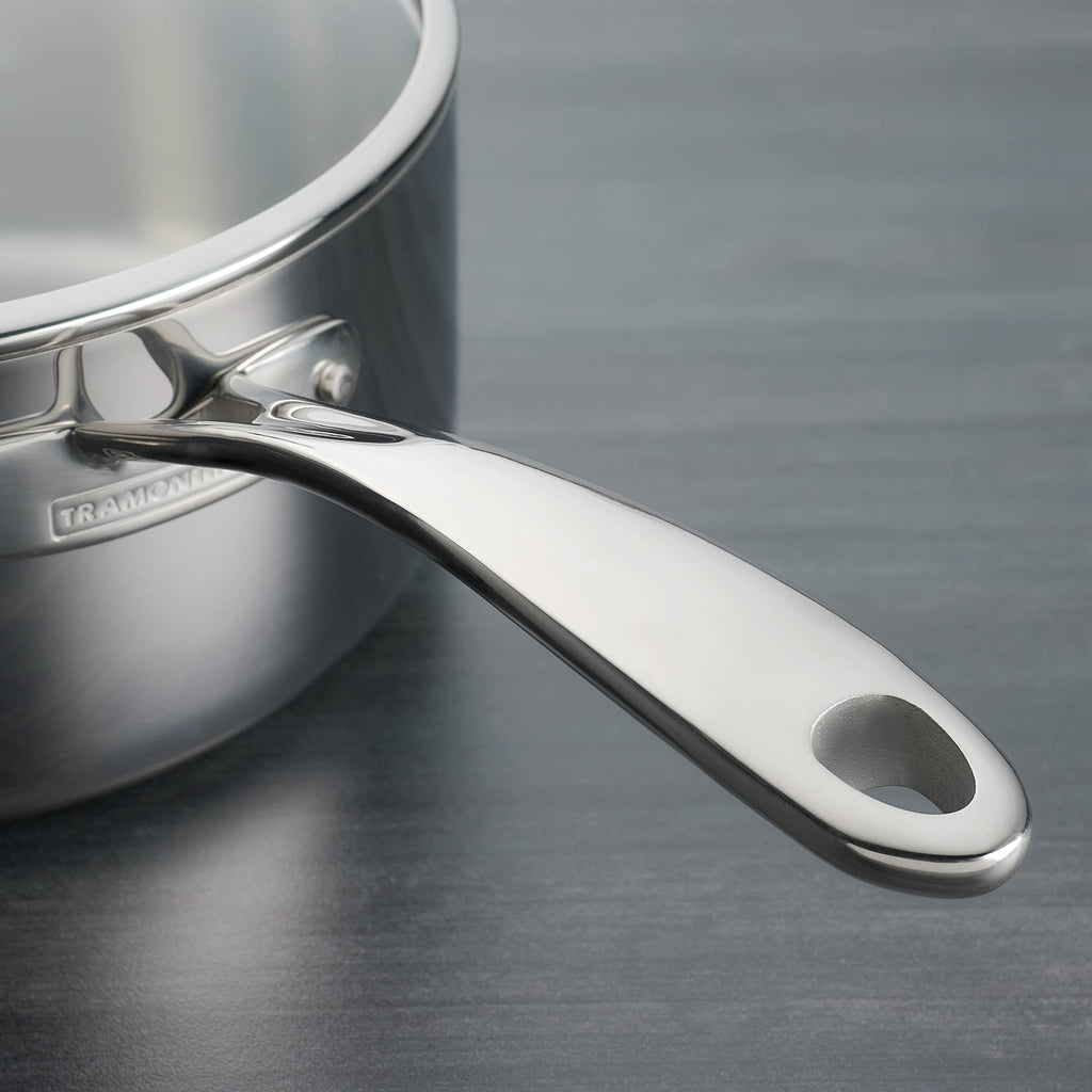 Tramontina Boston Tri-Ply Clad Stainless Steel 2-Quart Sauce Pan with Lid