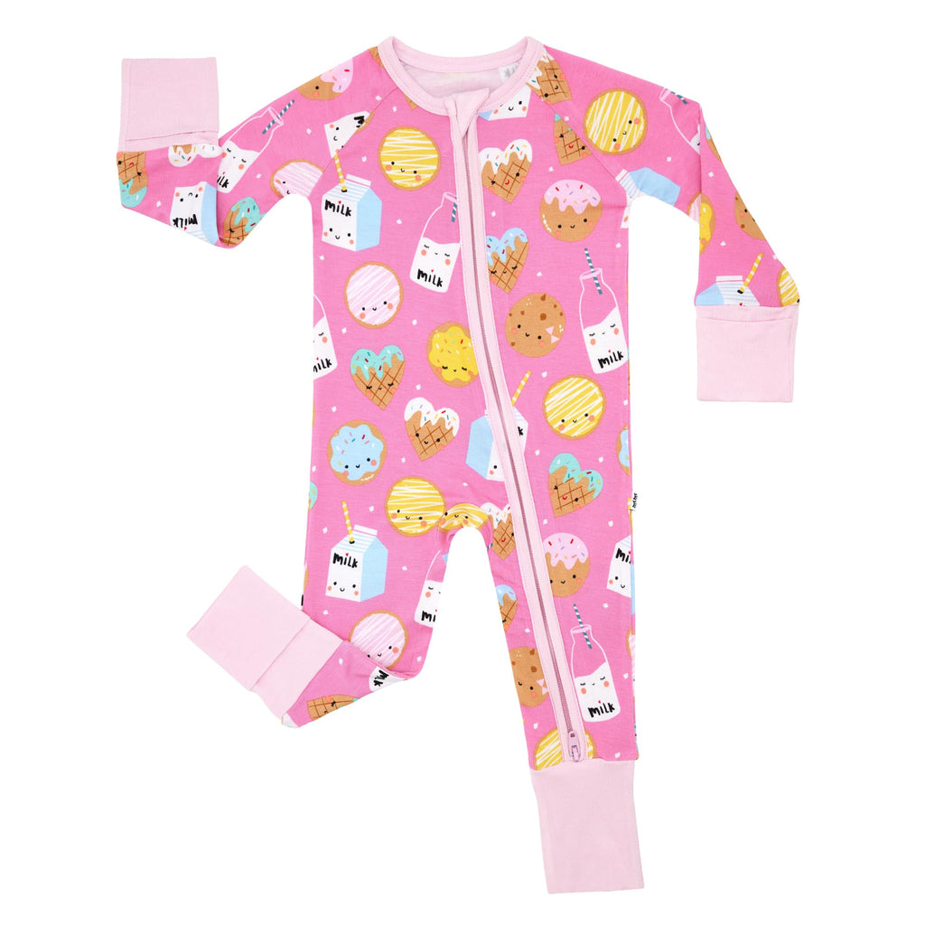 Little Sleepies Baby Pajamas, Pink Cookies & Milk, 12-18M
