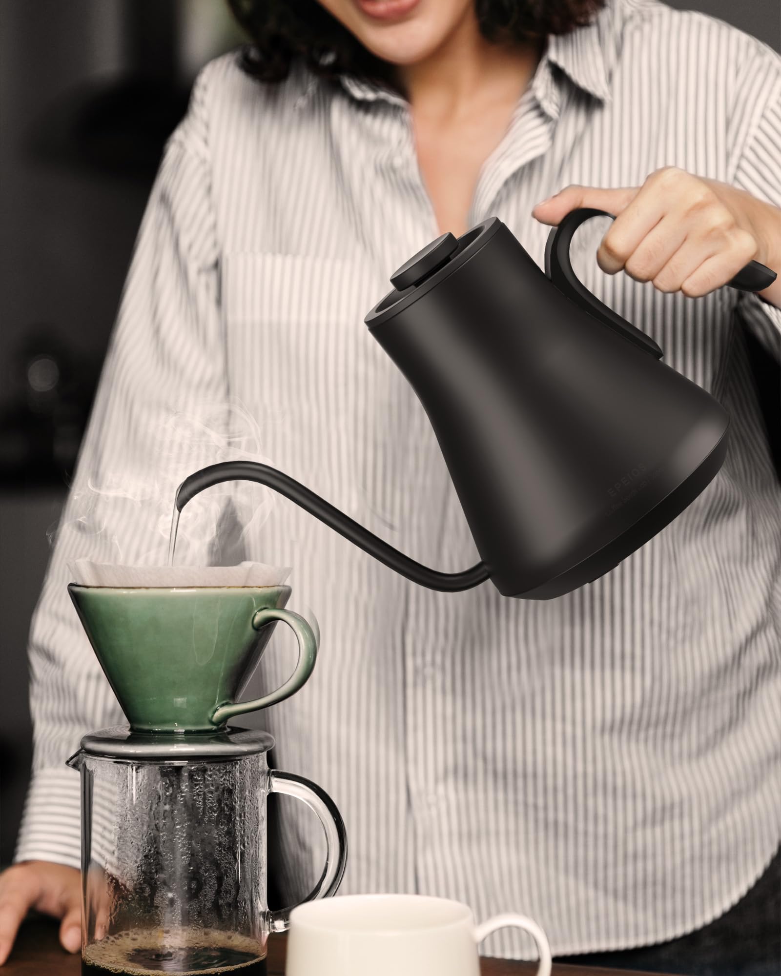 INTASTING Gooseneck Electric Kettle with ±1℉ Temperature Control 0.9 Liter