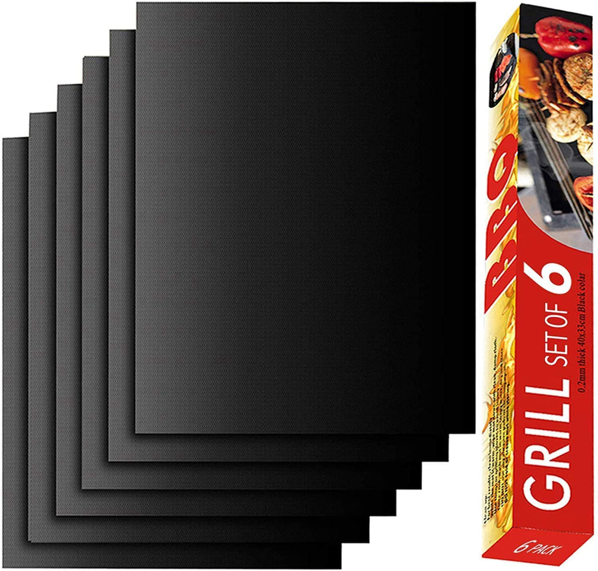 Renook Set of 8 Copper Grill Mats for Outdoor Gas Grill