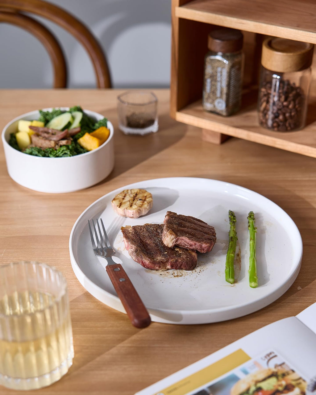 Famiware Nebula 12-Piece Dinnerware Set, White with Colorful Speckles
