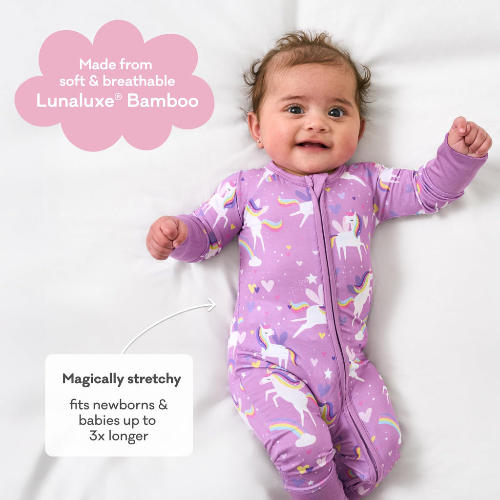 Little Sleepies Baby Pajamas, Sienna's Unicorns, 12-18M