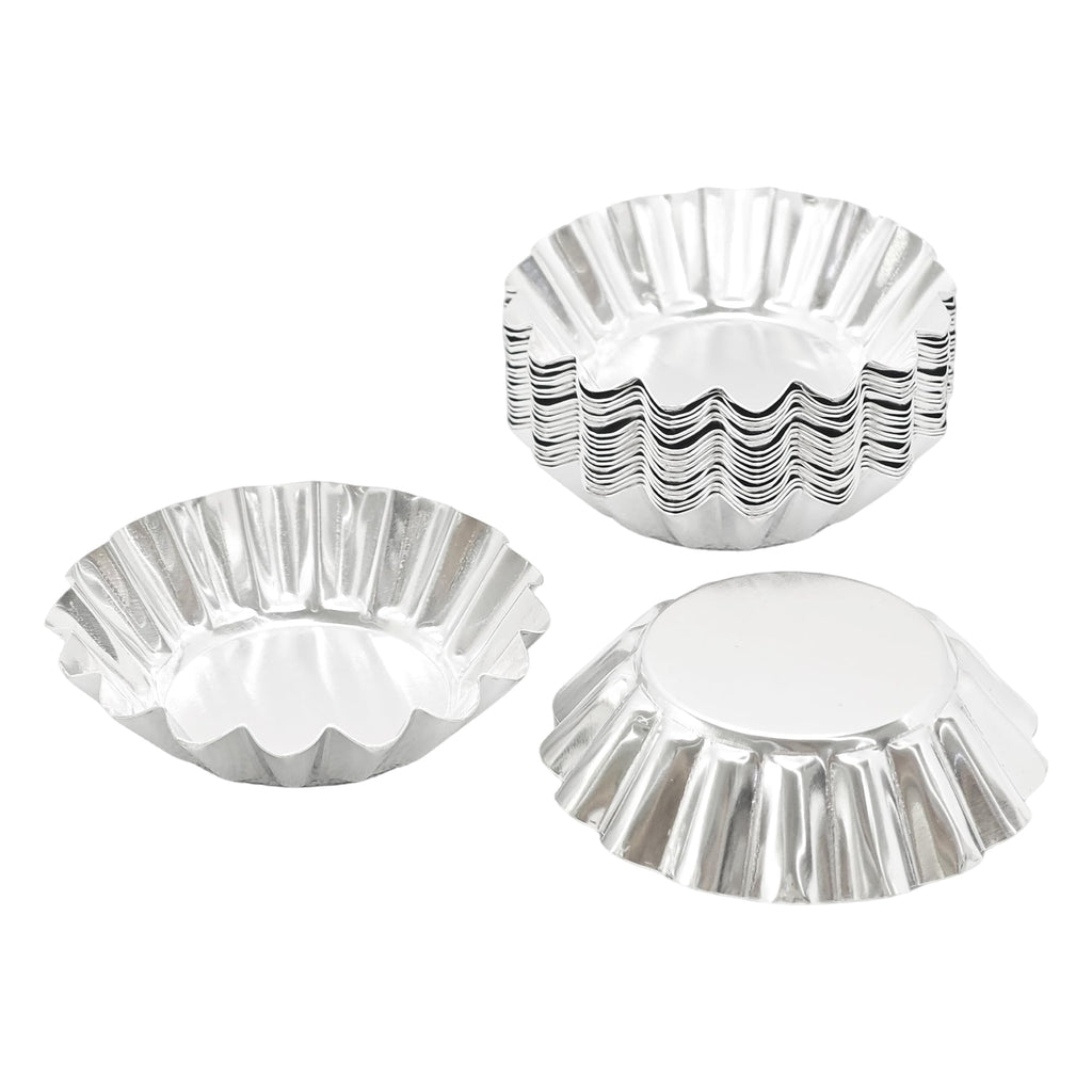pson 20Pcs 2.95 Inch Egg Tart Molds, Non-Stick Aluminum Mini Tart Pans for Baking Tarts, Pies, Cupcakes, Muffins, Pudding, and Desserts