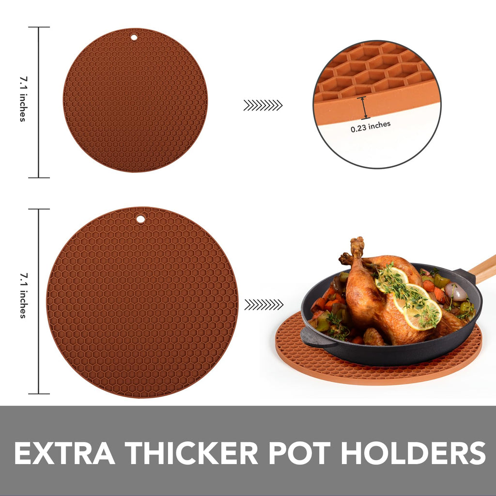 Joyhalo 4 Pack Silicone Trivet for Hot Dishes