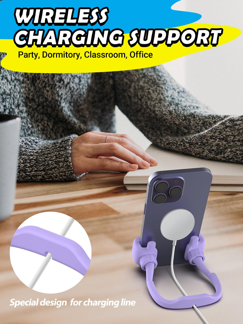 4 Pack Thumbs Up Lazy Phone Holder Stocking Stuffers for Teen Boys Girls