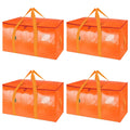 BALEINE 4-Pack Oversized Moving Bags with Reinforced Handles, Heavy-Duty Storage Tote for Clothes, Moving Supplies (Orangel, 4-Pack)
