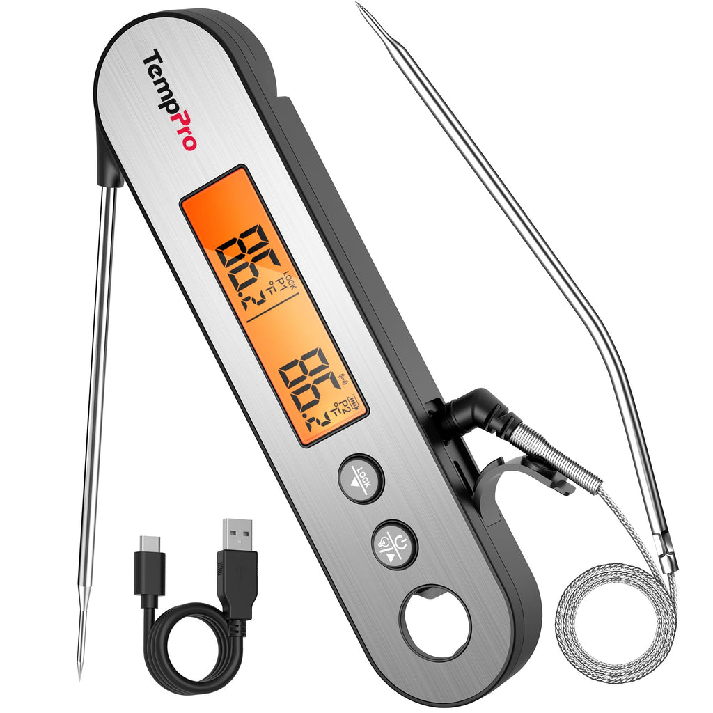 TempPro TempSwift Rechargeable Digital Meat Thermometer for Cooking