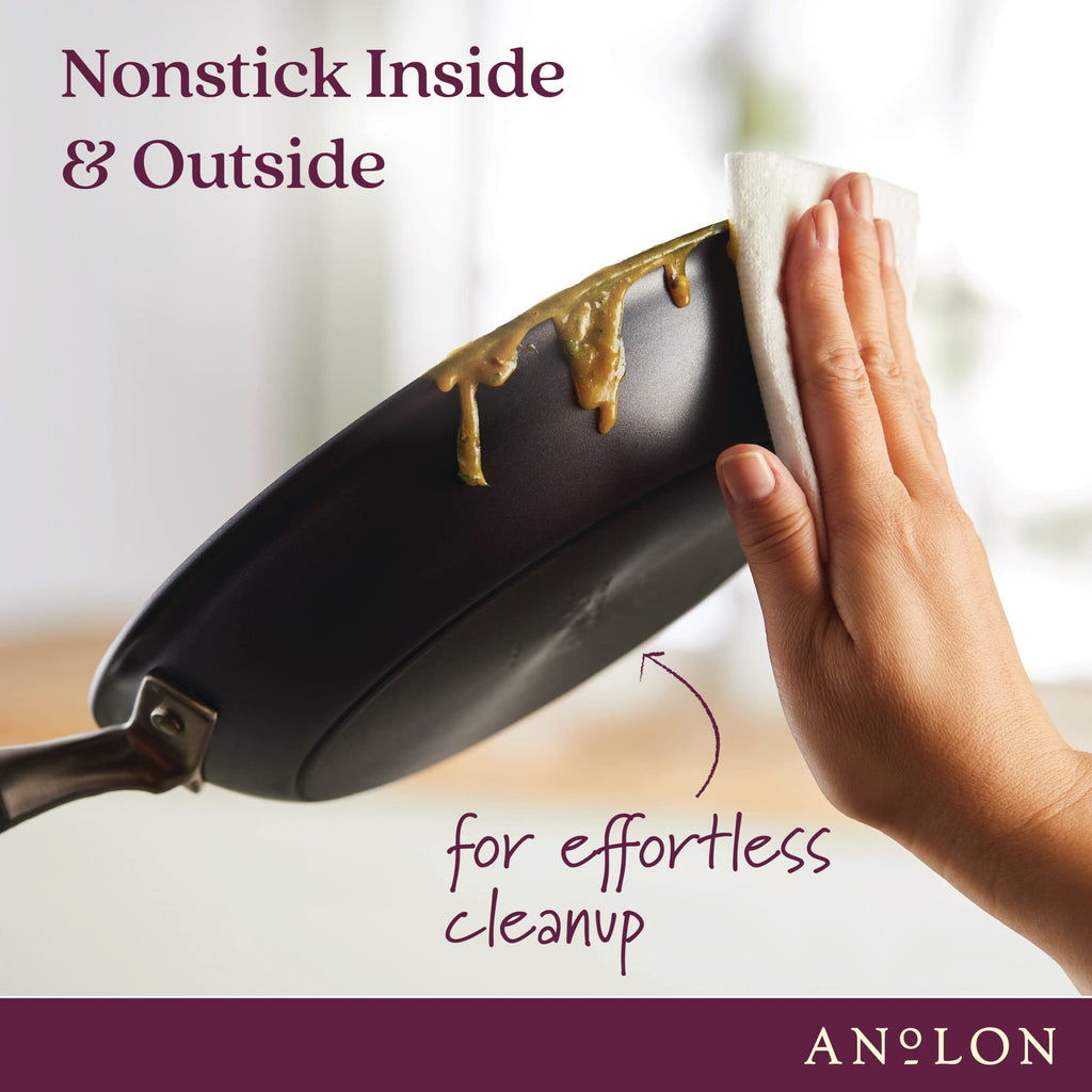 Anolon Advanced Home Hard-Anodized Nonstick Stockpot with Lid, 10 Quart Pot, Nonstick Pot, Moonstone