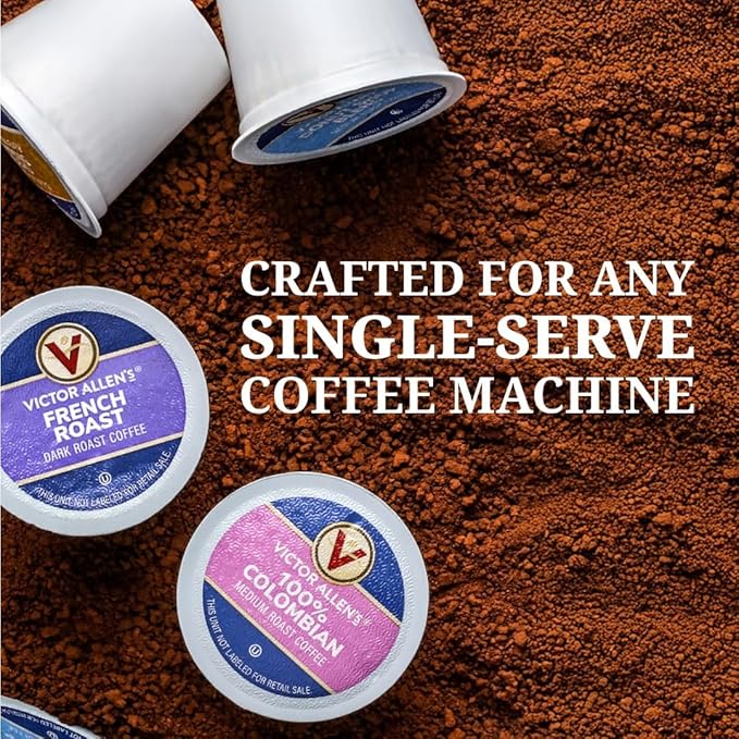 Victor Allen's Coffee Peppermint Bark Flavored, Medium Roast, 42 Count, Single Serve Coffee Pods for Keurig K-Cup Brewers