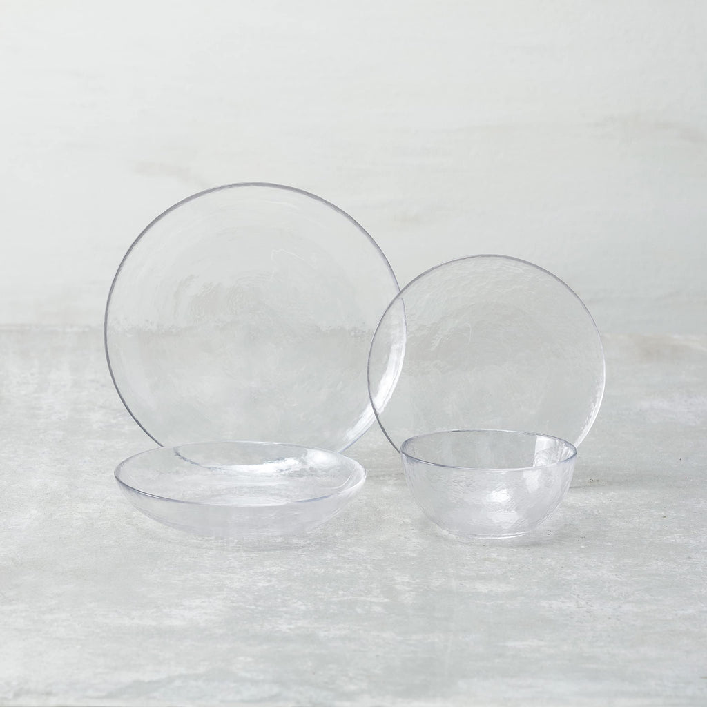 Fortessa Los Cabos Glass Dinnerware Collection, Coupe Entrée Bowl (Set of 4), 8.6 Inch/25oz, Clear