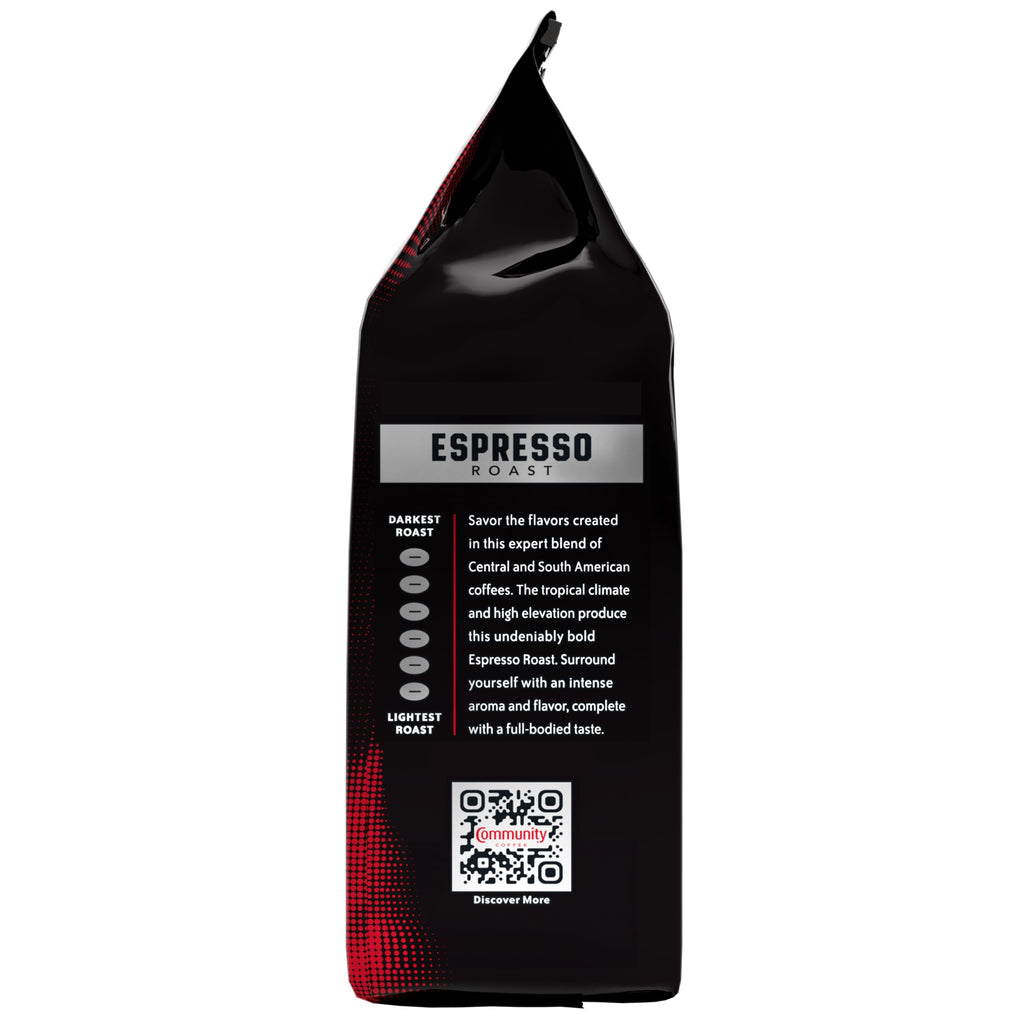 Community Coffee Dark & Bold Espresso Blend, Dark Roast Whole Bean Coffee, 11 Ounce Bag (Pack of 1)