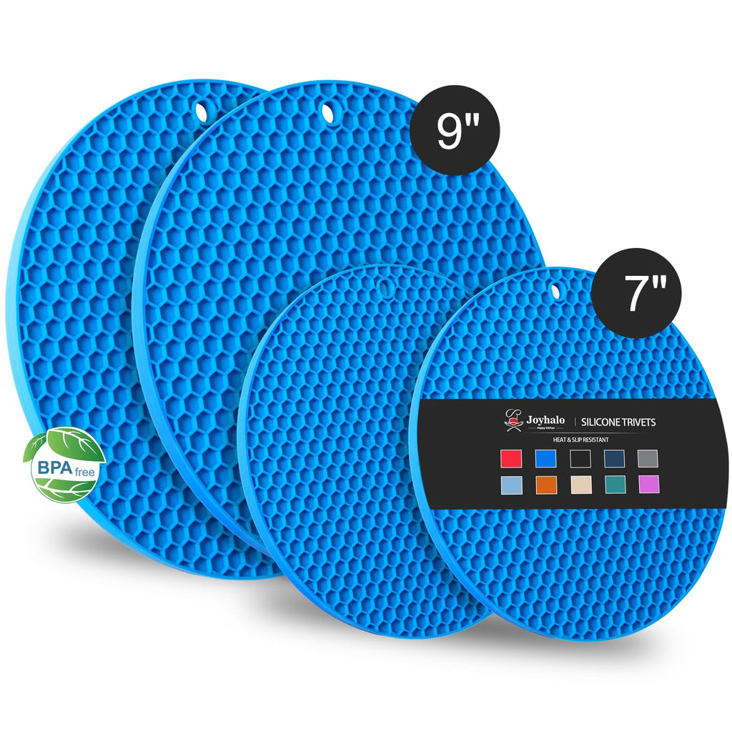 Joyhalo 4 Pack Silicone Trivet for Hot Dishes