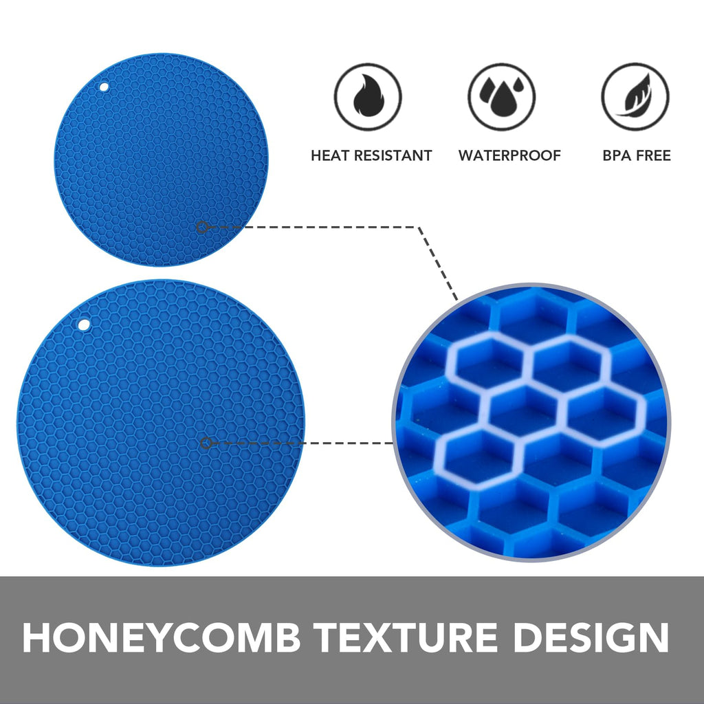 Joyhalo 4 Pack Silicone Trivet for Hot Dishes