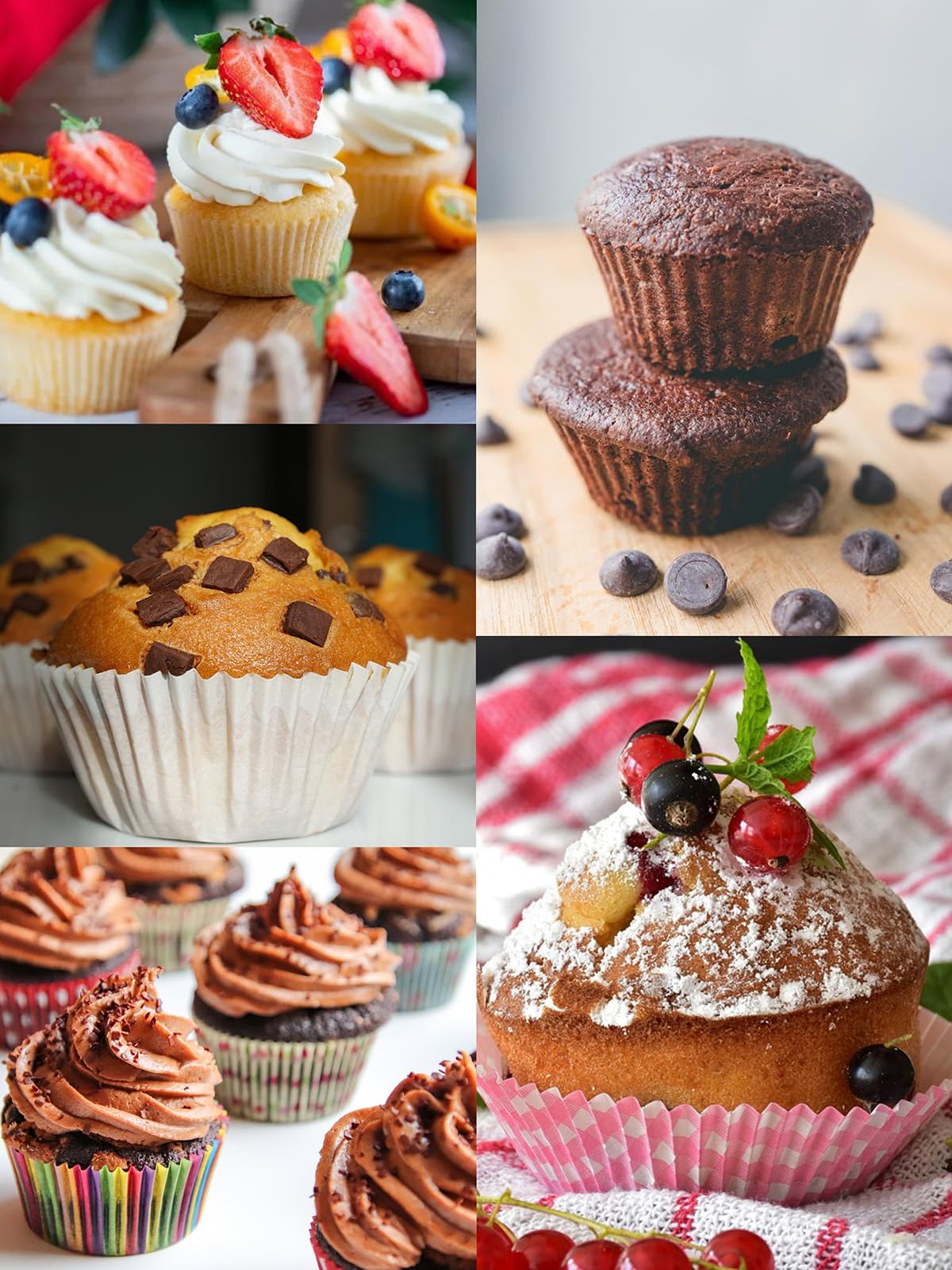 Walooza Muffin Cupcake Pan, Mini Muffin Tins Nonstick 24, Muffin Top Pan and Mini Cheesecake pans, Toast Oven Baking Supplies Non Stick Cake Pans Muffin Tray