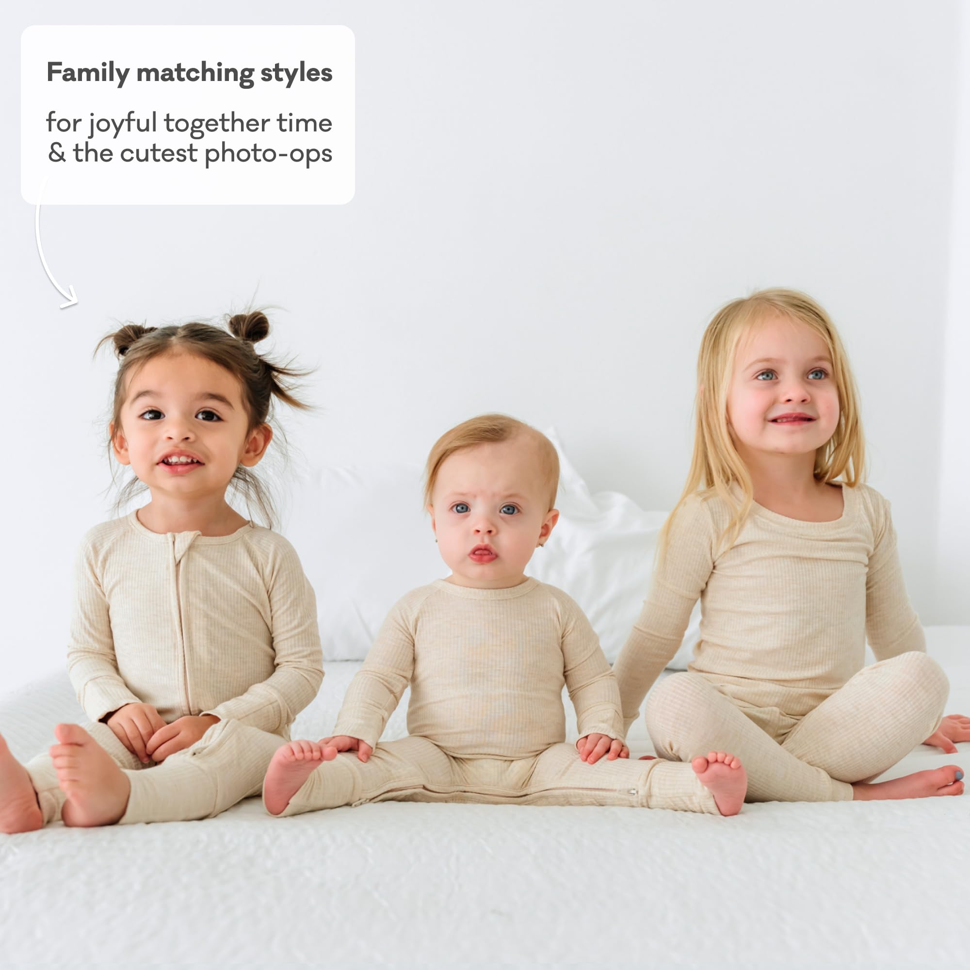 Little Sleepies Baby Pajamas, Heather Oatmeal, 3-6M