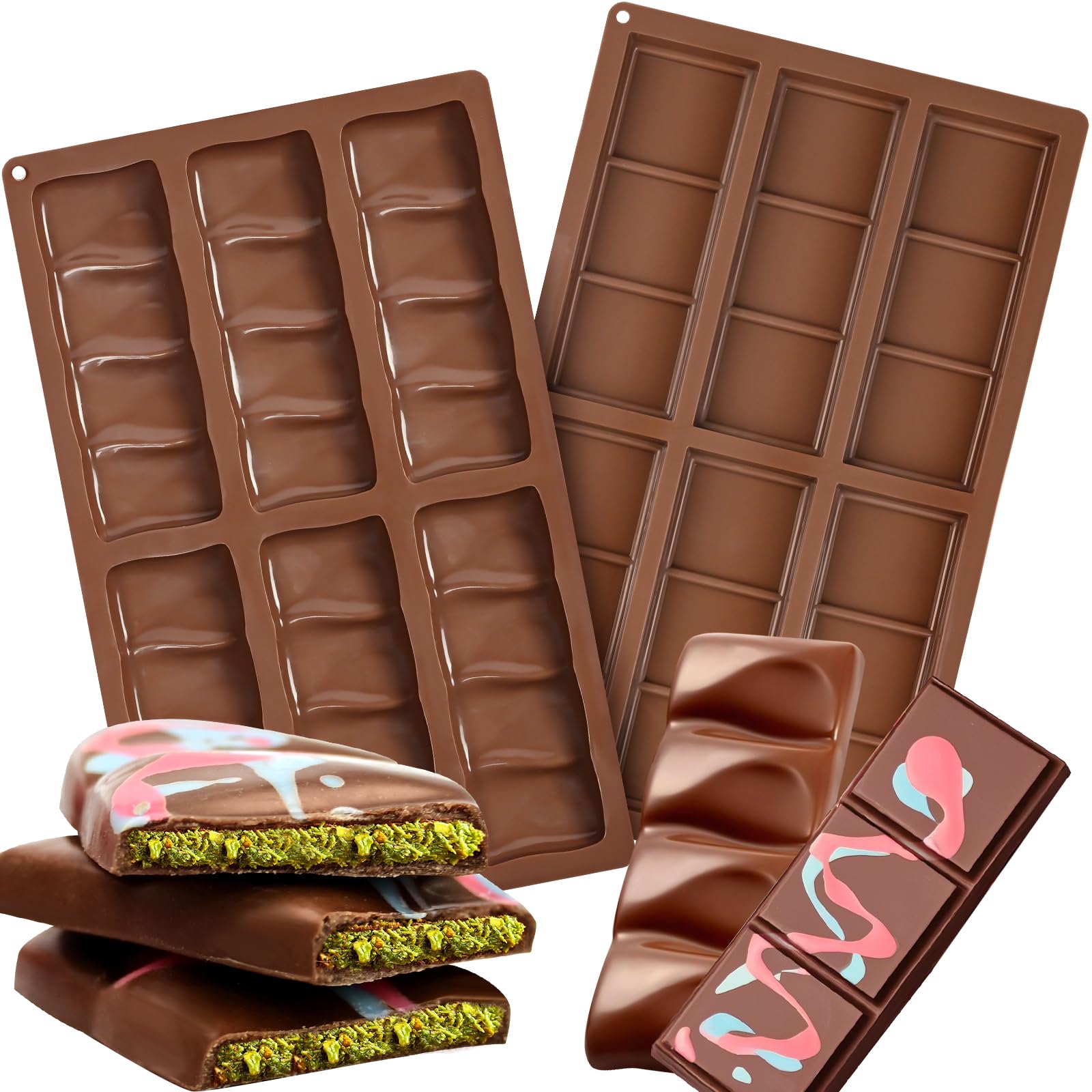 Chocolate Molds for Dubai Pistachio Stuffed, 2 Pack