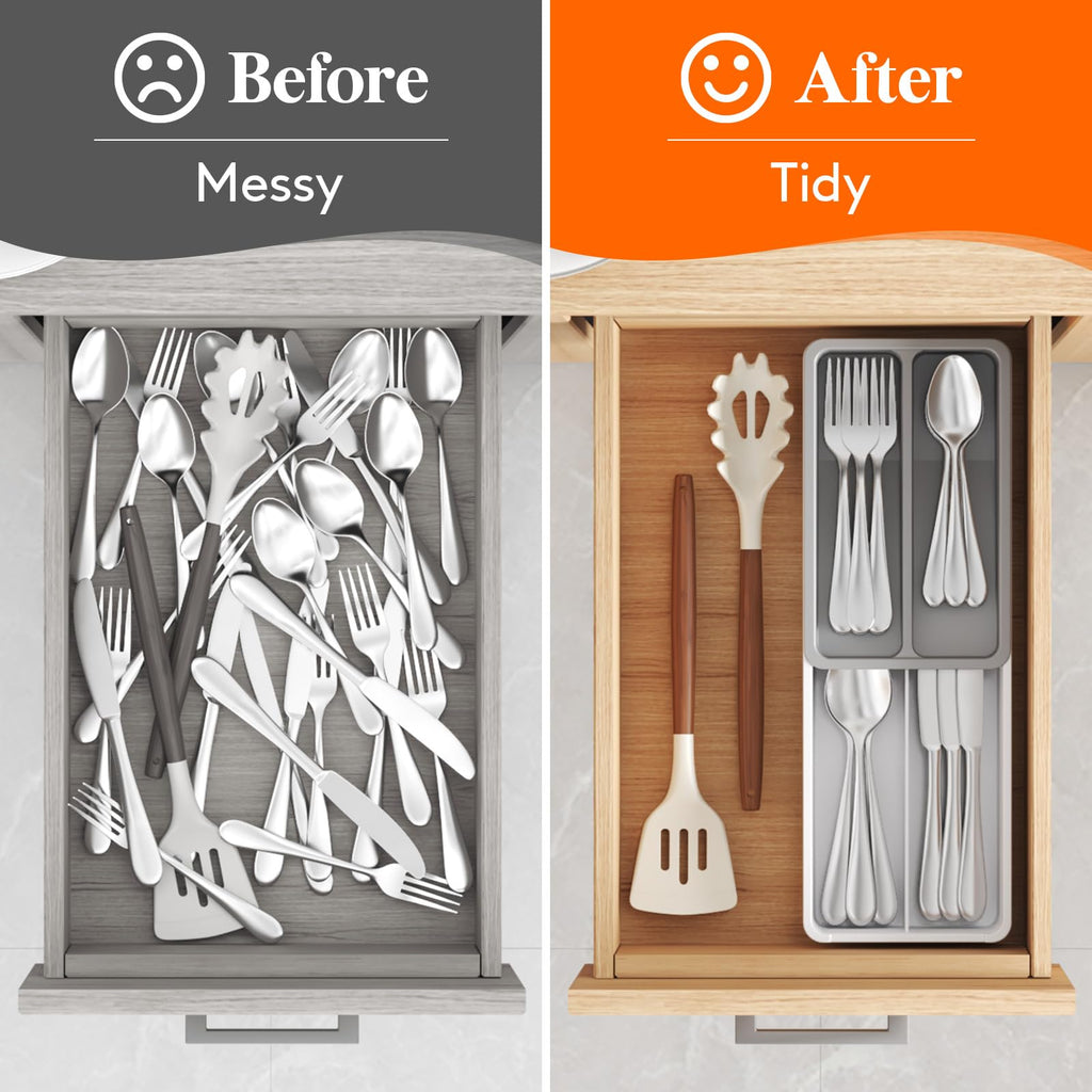 Lifewit Compact Silverware Organizer for Kitchen Drawer