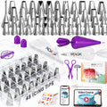 RFAQK 74PCs Icing Piping Bags and Tips Set for Beginners to Decorate Cake