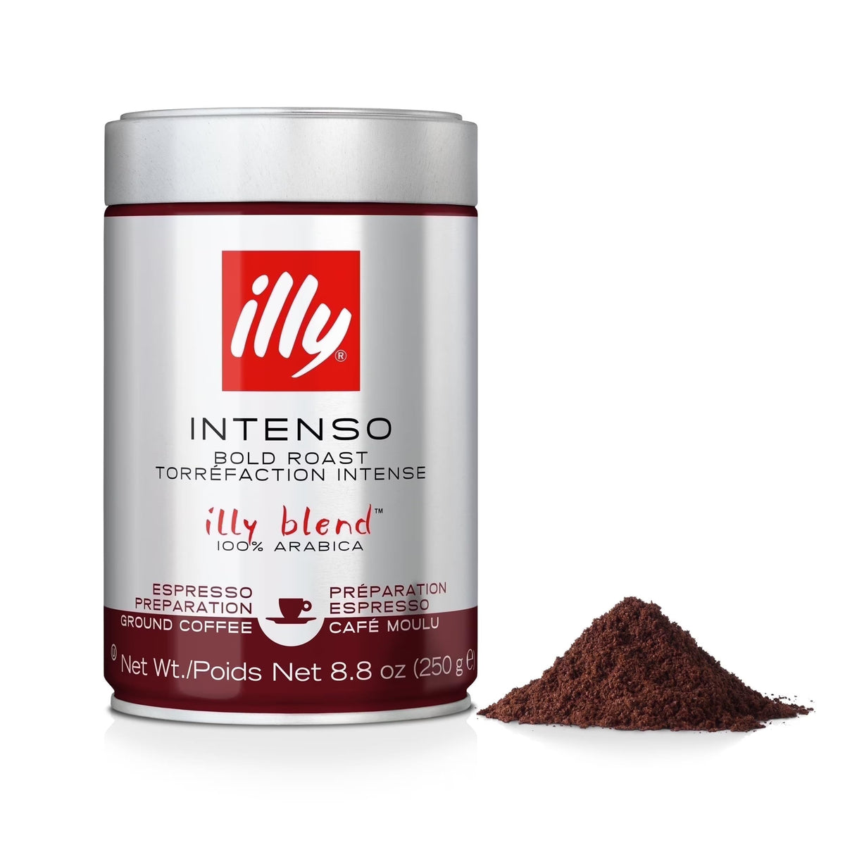 illy Ground Moka Coffee, Classico Medium Roast, 8.8 oz