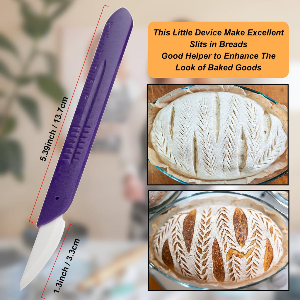 KUNIFU Bread Lame Sourdough Bread Scoring Tool - Purple