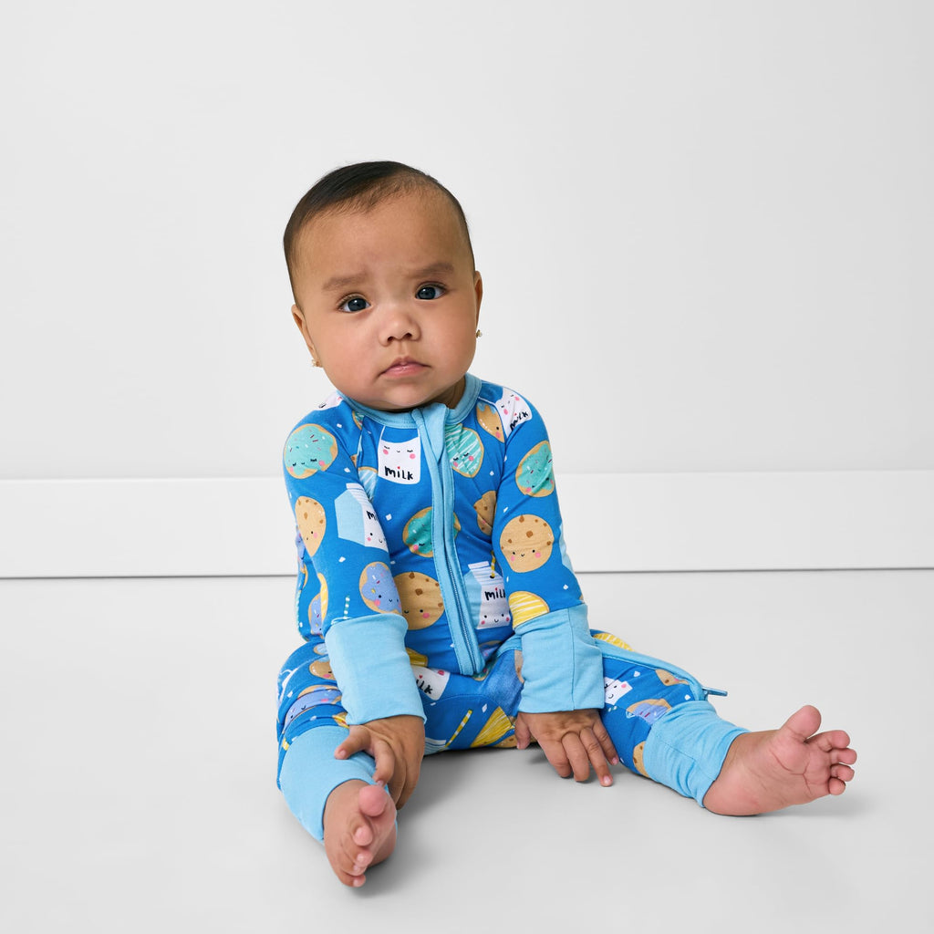 Little Sleepies Baby Pajamas, Blue Cookies & Milk, 12-18M