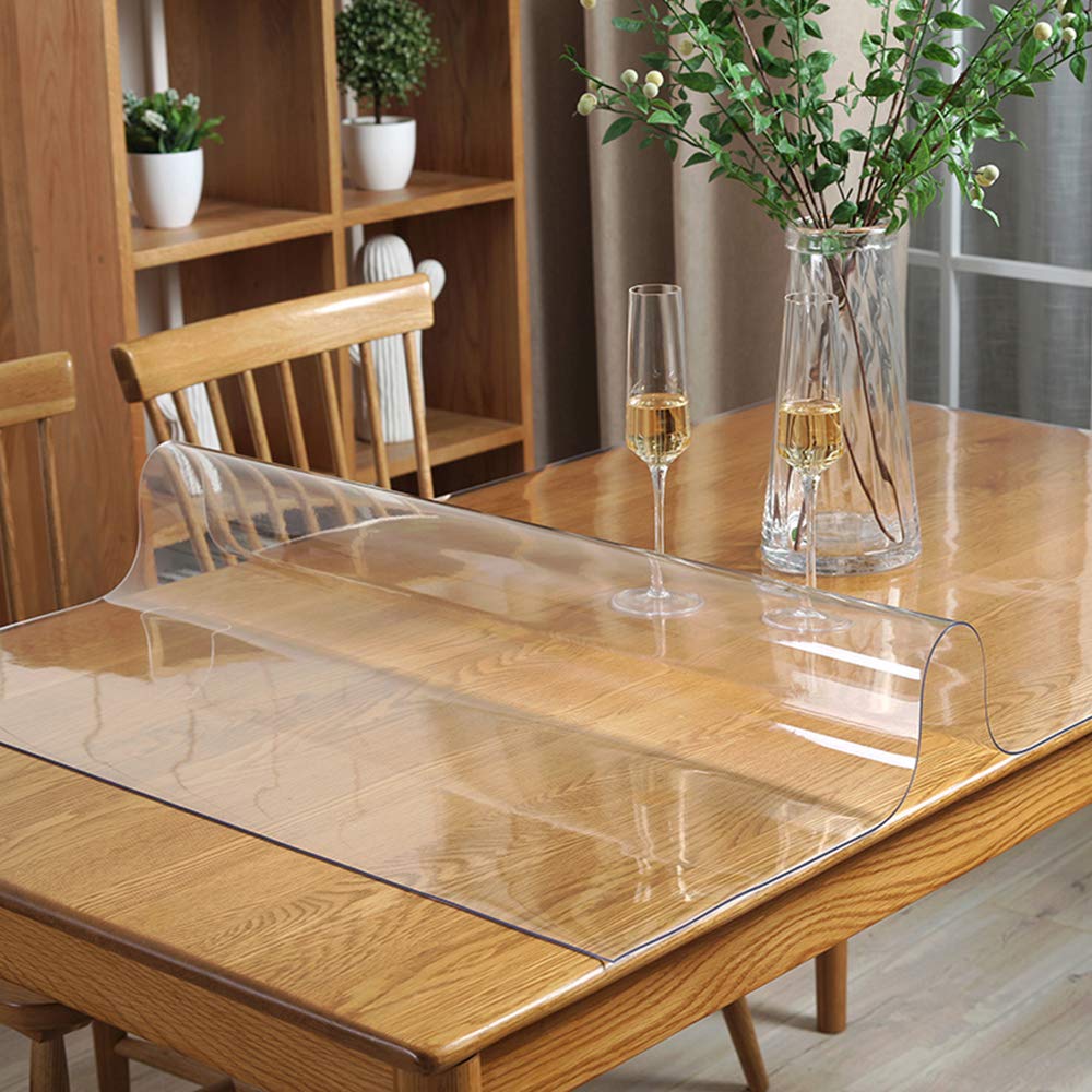24x40 Office Desk Blotter Mat Clear Plastic Table Protector Cover Pad PVC Transparent Topper Surface Pro ection Mat Pad Anti Scratch Table Mat Glass Dinner End Table Protector Waterproof Easy Clean