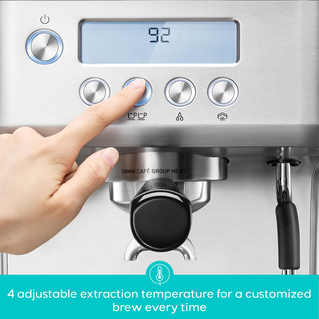 CASABREWS Ultra Espresso Machine, Barista Espresso Maker with Steam Wand