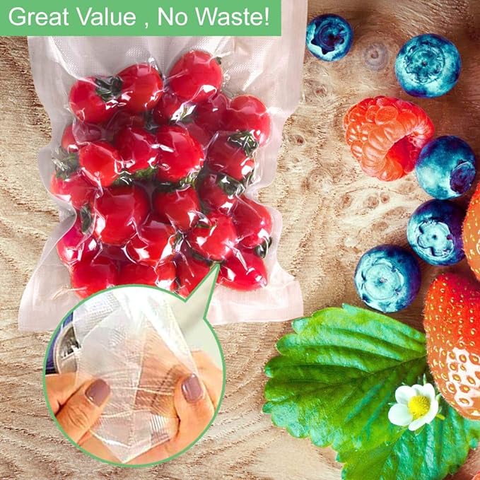 O2frepak 100 Gallon Size 11" x 16"Vacuum Sealer Bags with BPA Free and Puncture Prevention,Vacuum Seal Freezer Bags,Great for Sous Vide Vaccume Sealer PreCut Bags